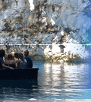 Boat tour on Melissani Cave's turquoise waters
